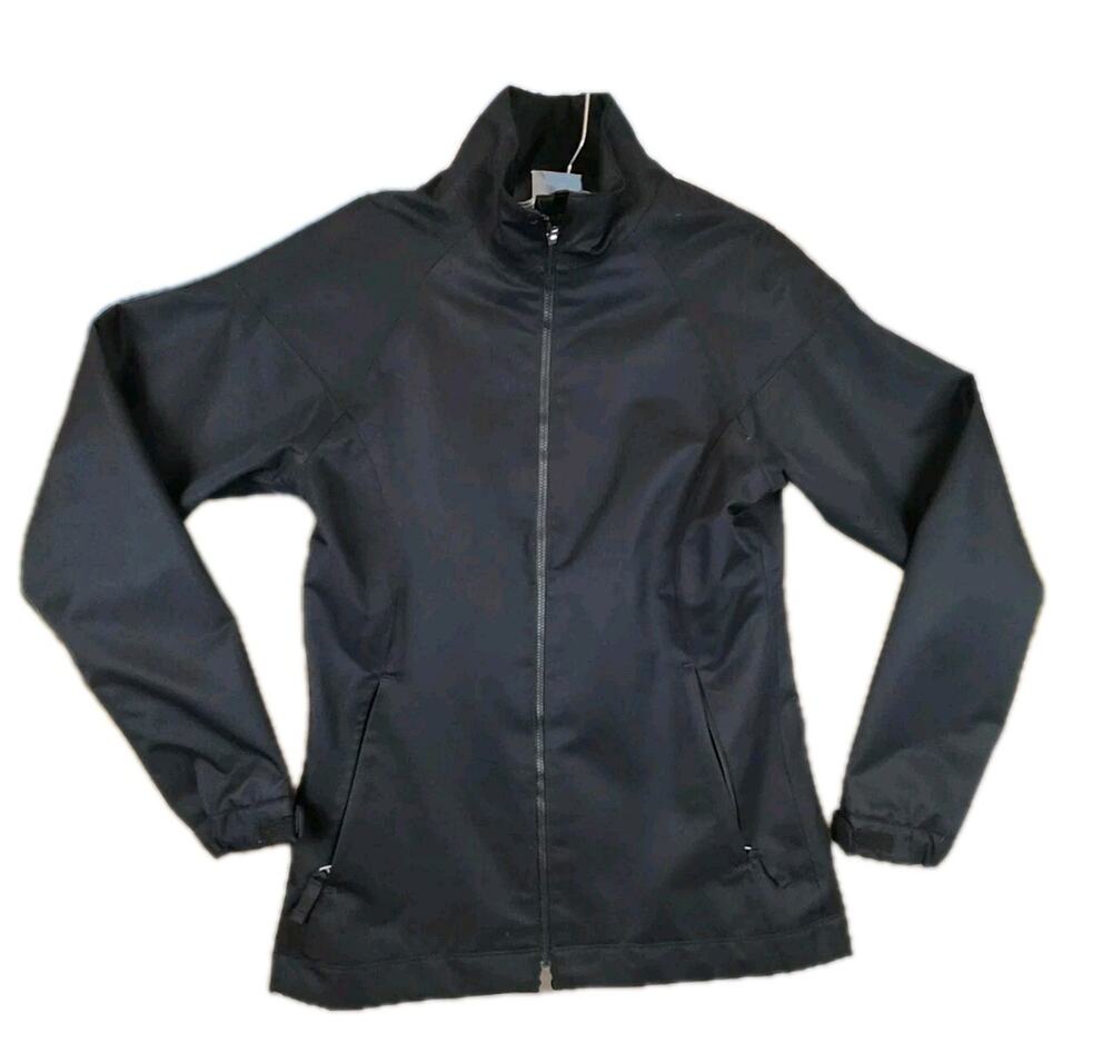 Nike Golf Jacket Women XS Black Storm Fit Full Zip Coat Pockets Stand Up Collar